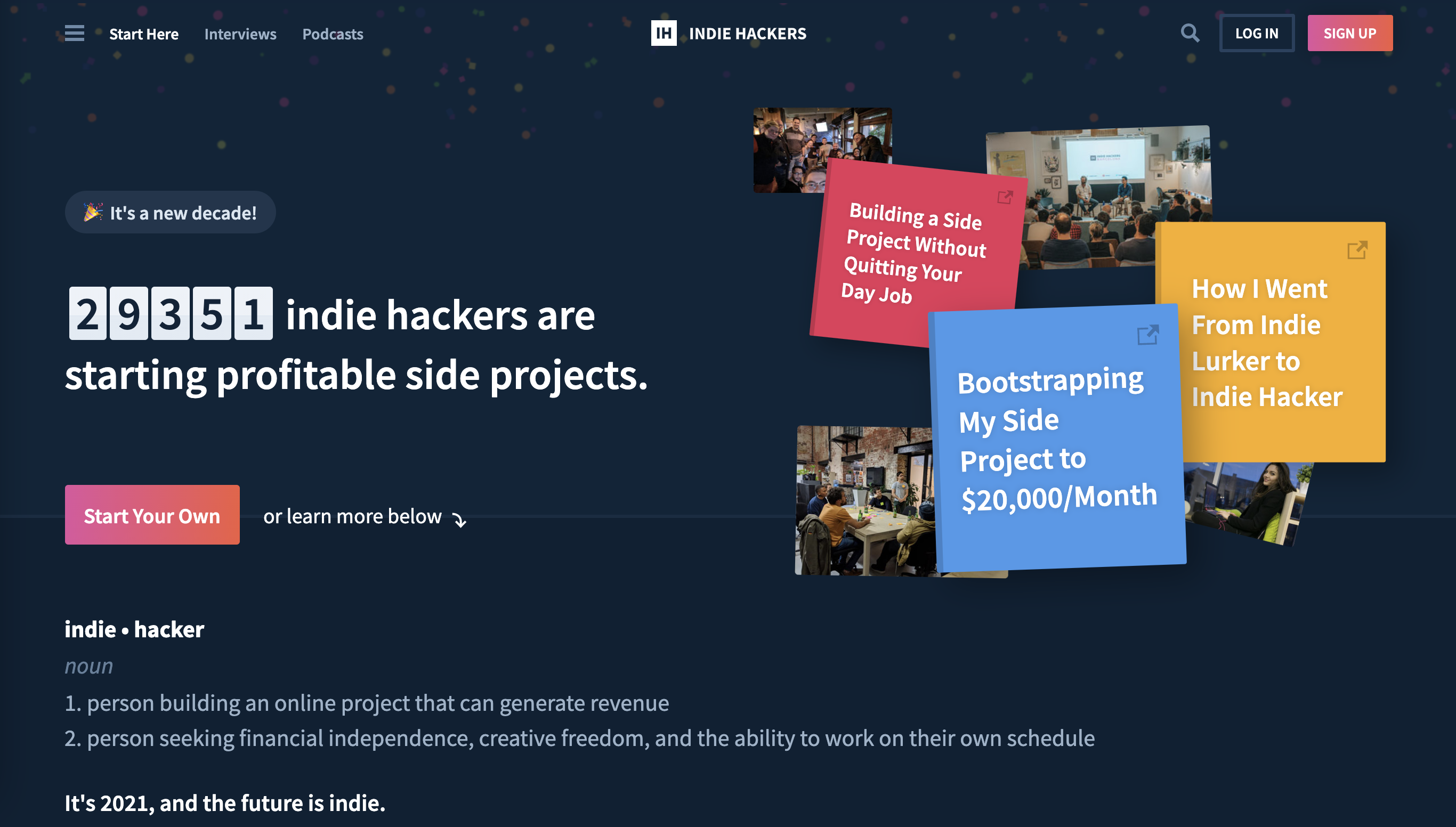 Indie Hackers  screenshot
