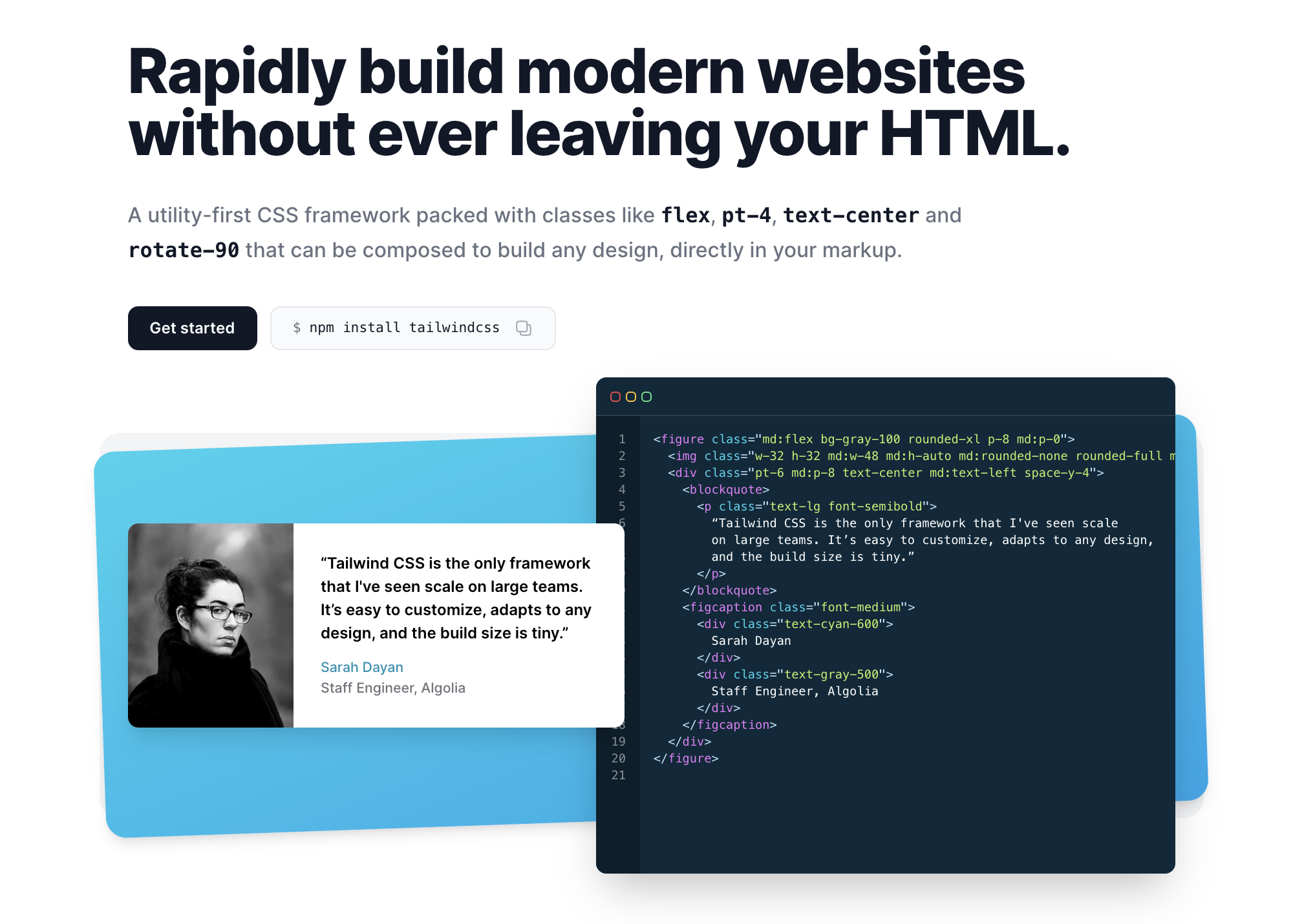 tailwindcss  screenshot