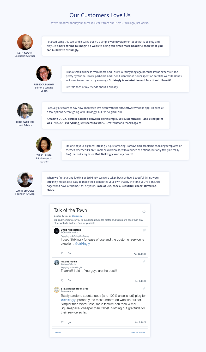 Strikingly  screenshot