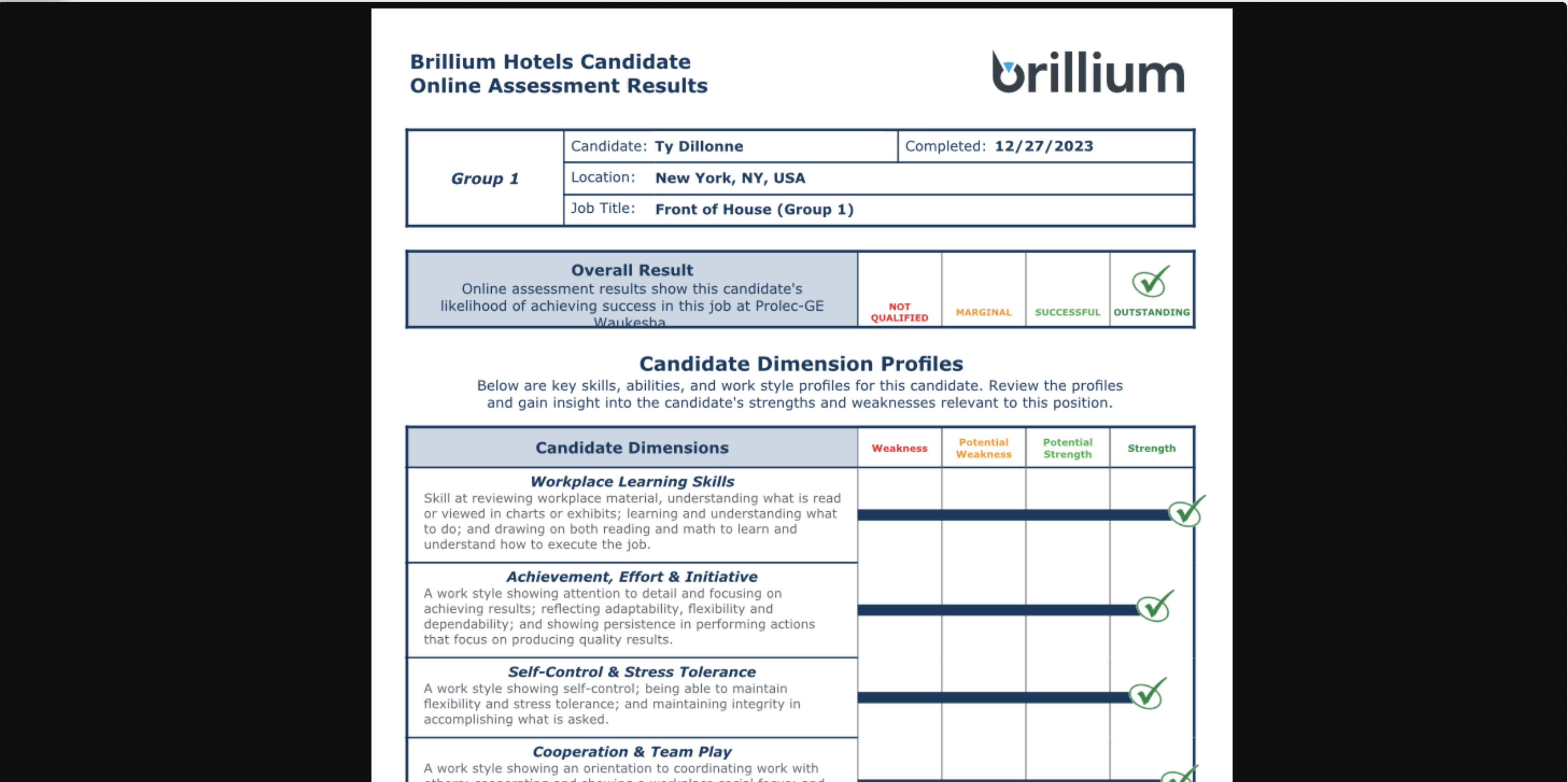 Brillium report