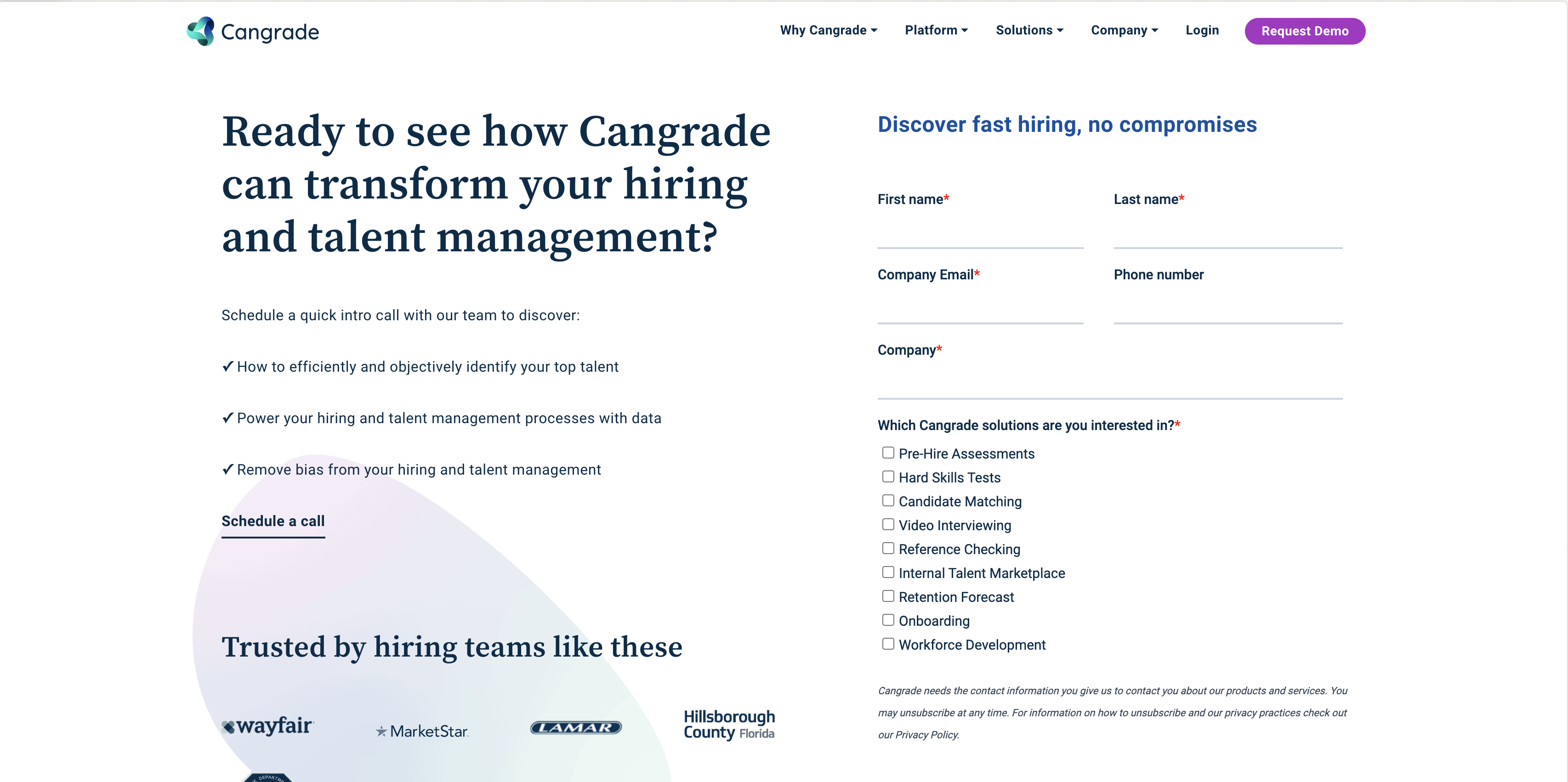 Cangrade Pricing