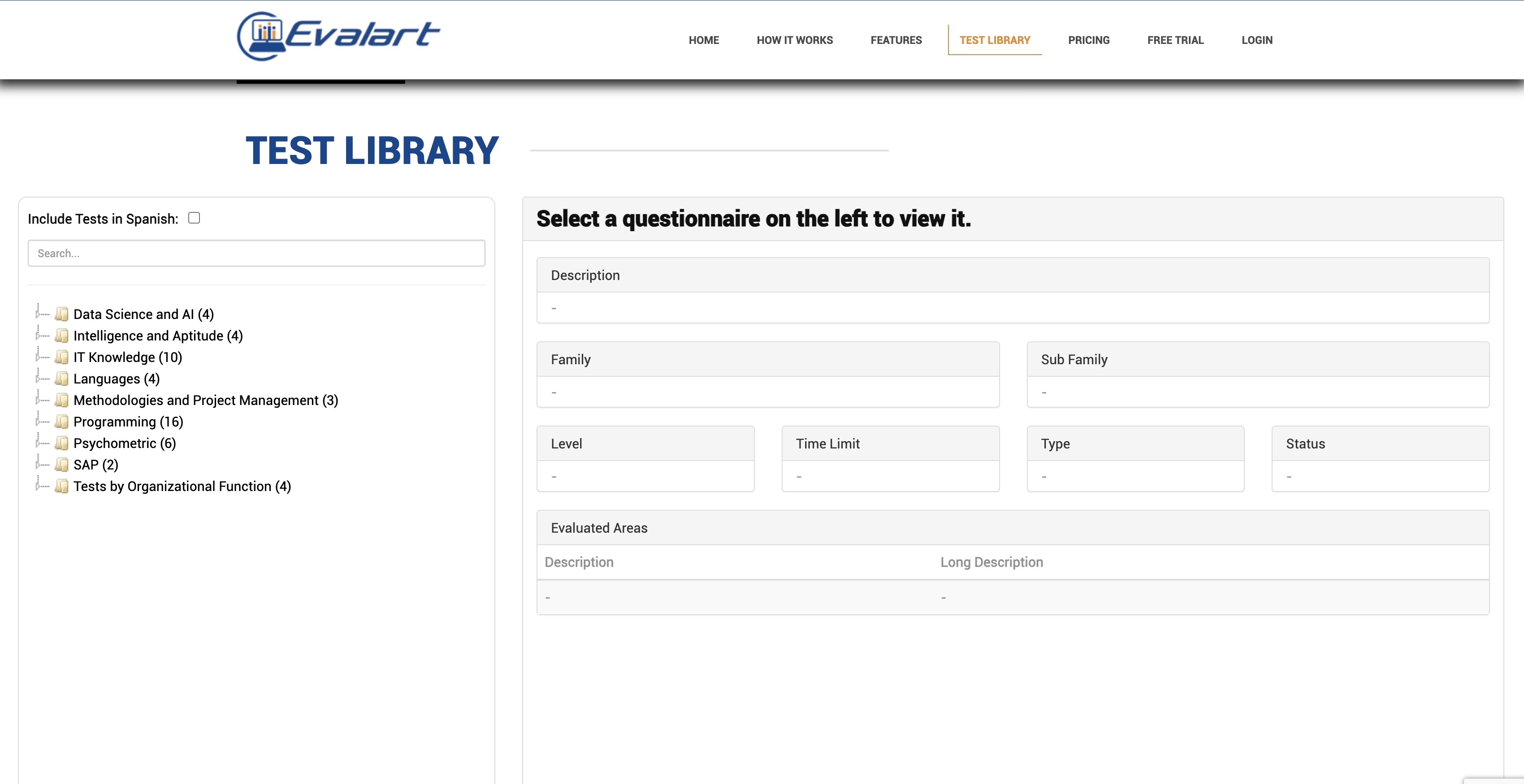 Evalart test library