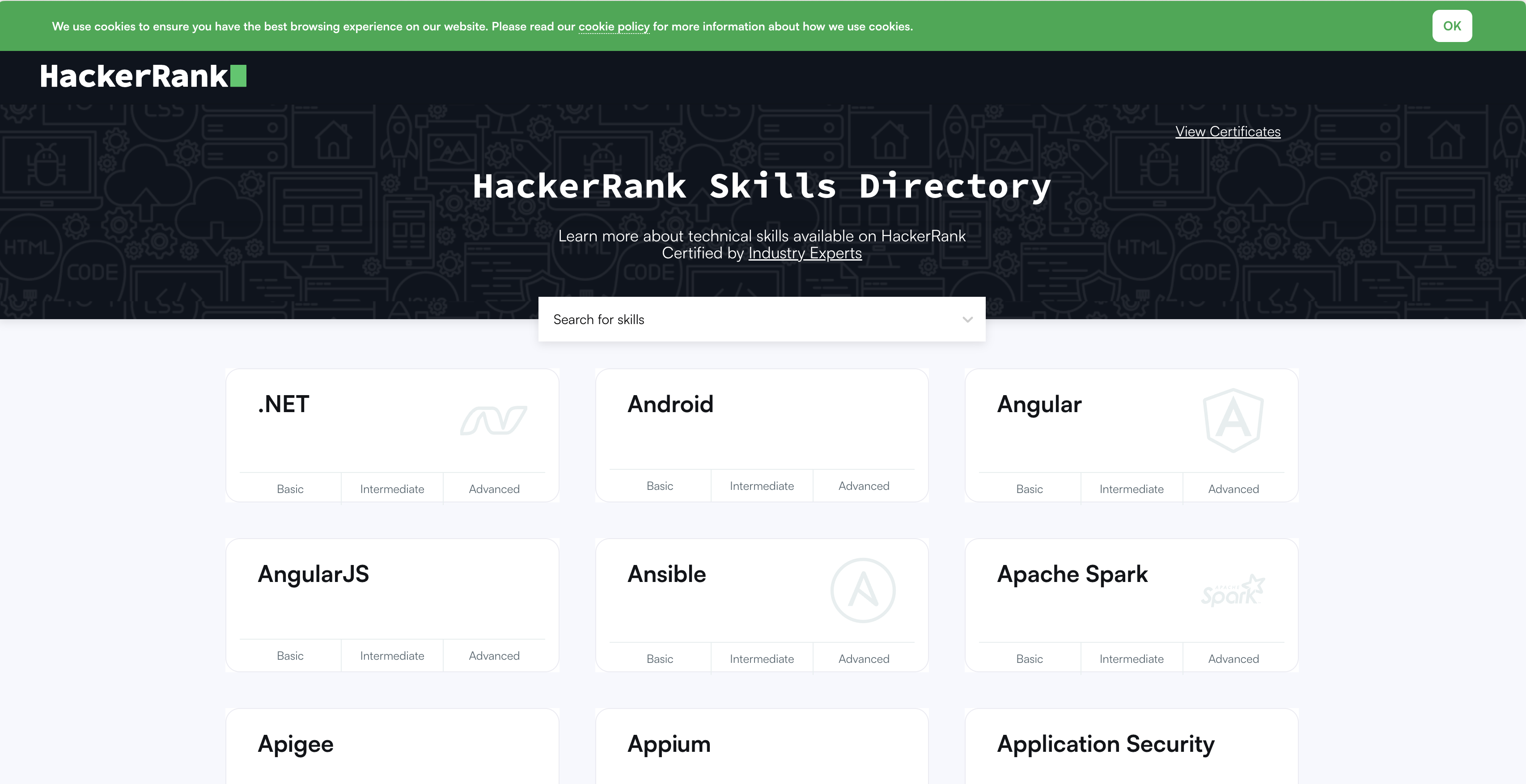 Hackerrank test library