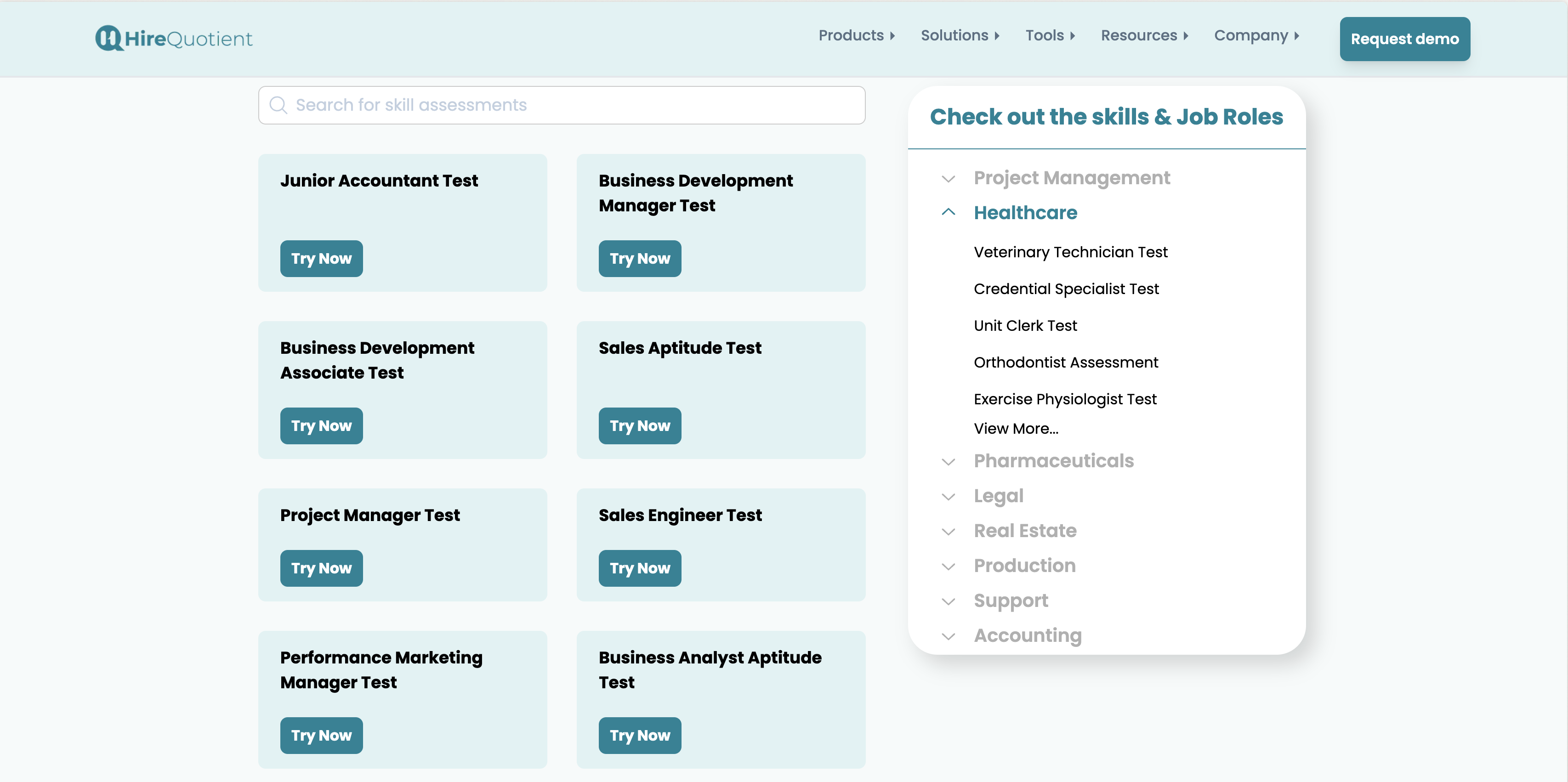 HireQuotient test library