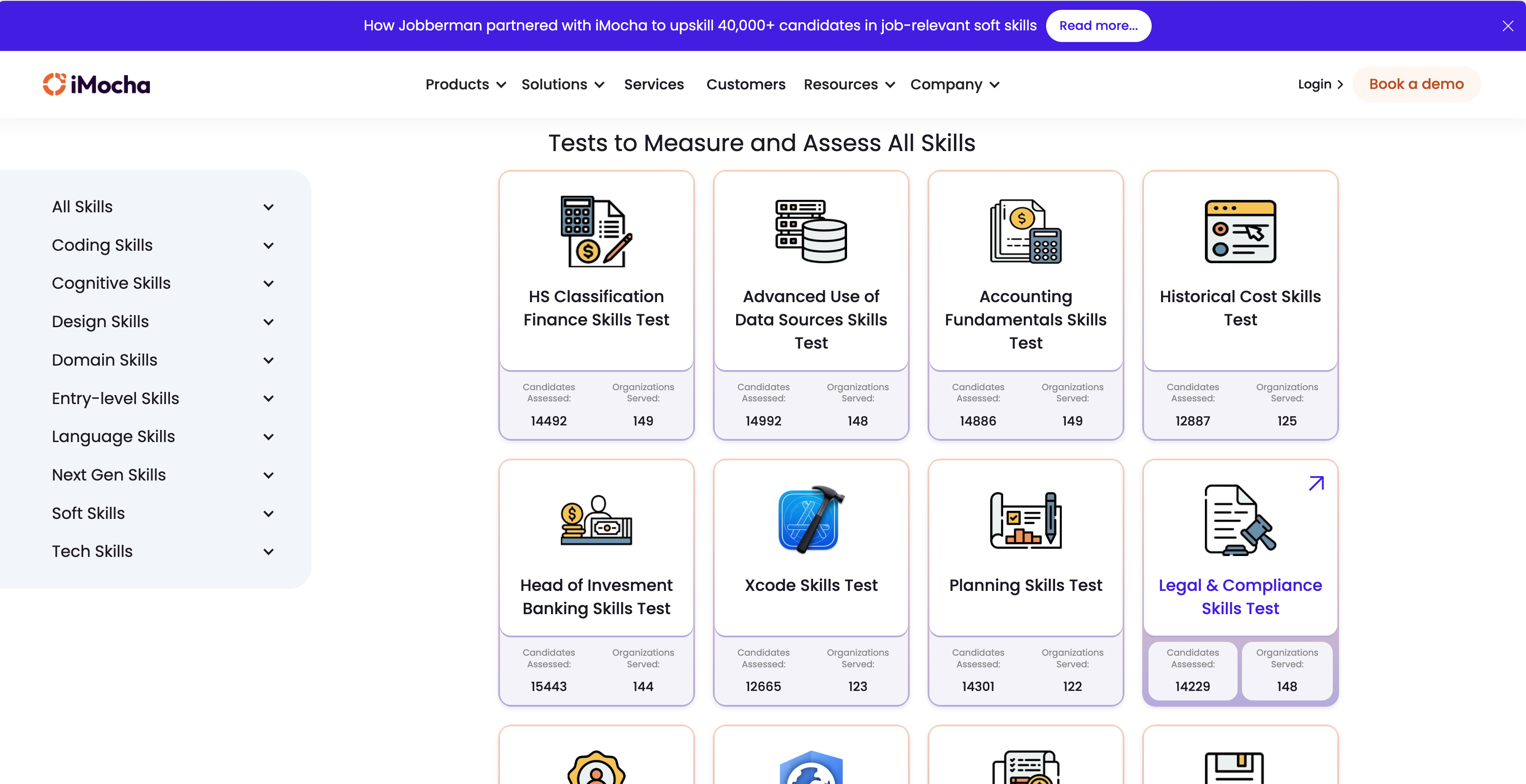 iMocha test library