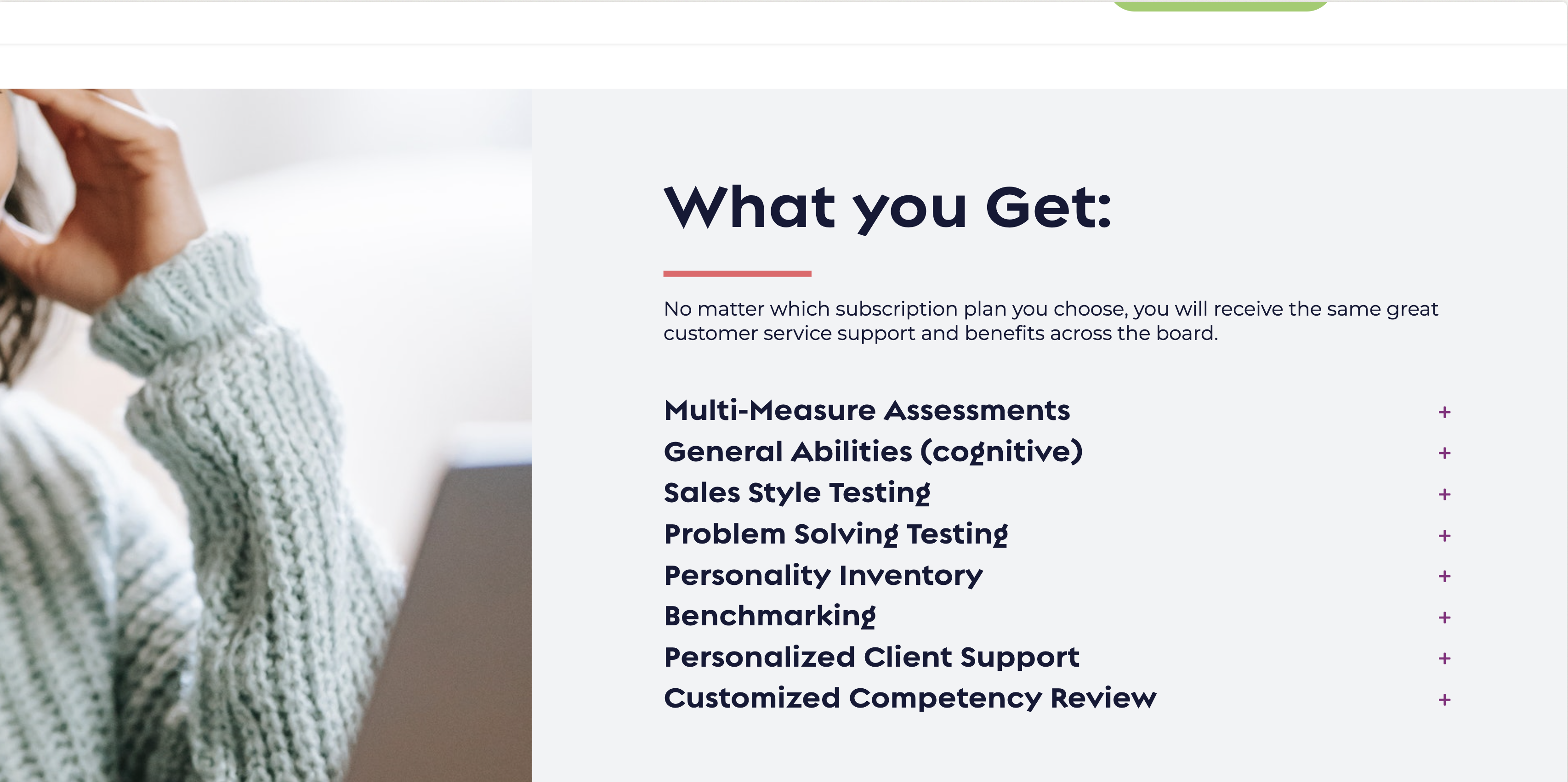 Reveal by Hiring Indicators test library