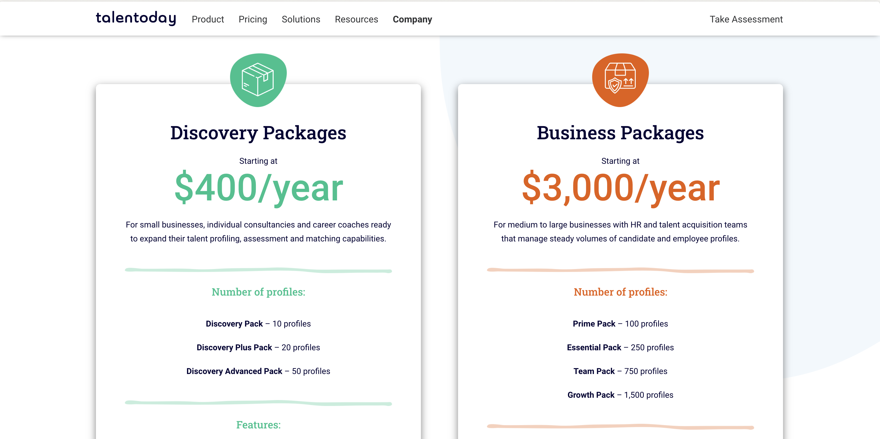 Talentoday Pricing