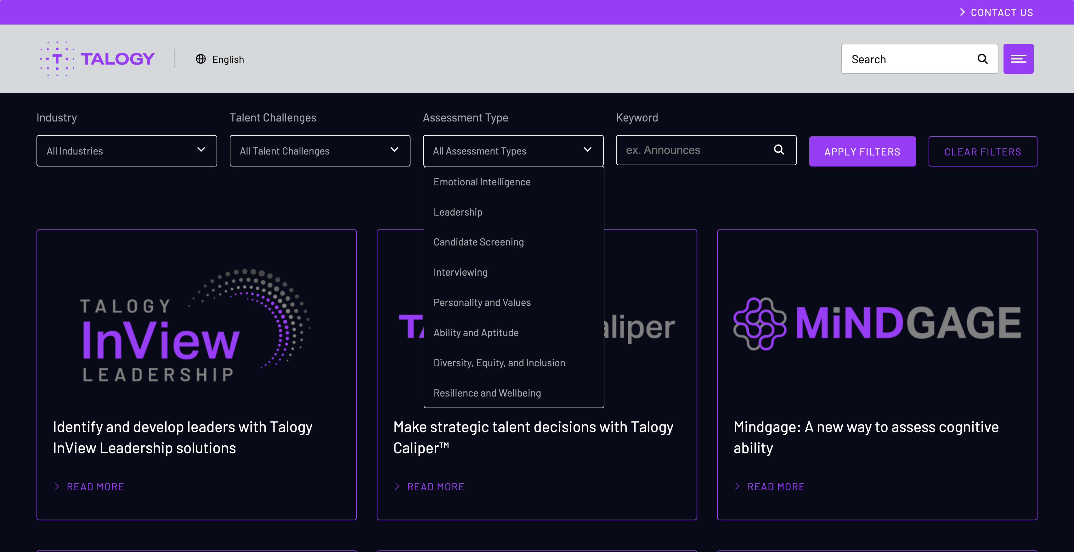 Talogy test library