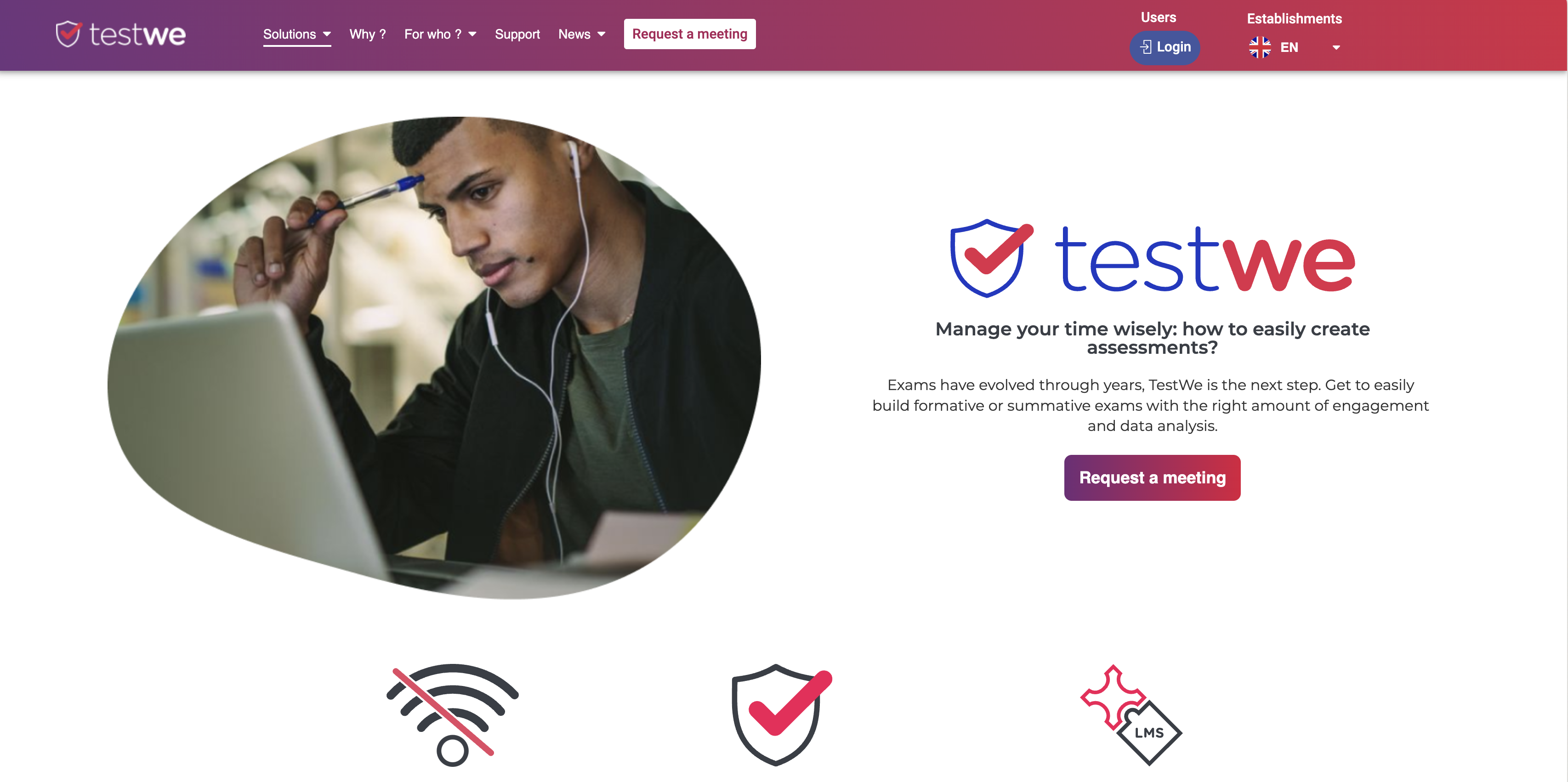 TestWe landing page