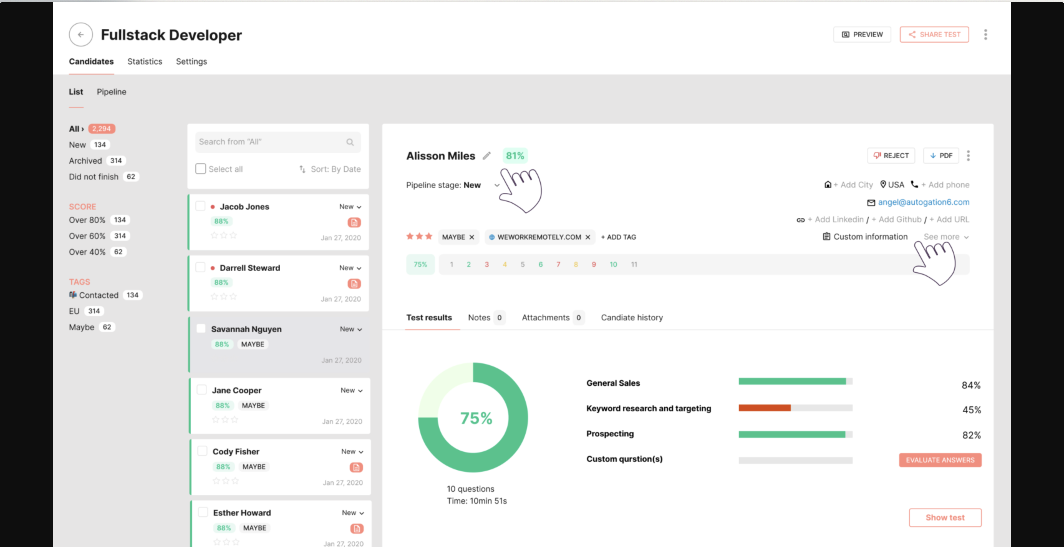 Toggl Hire report