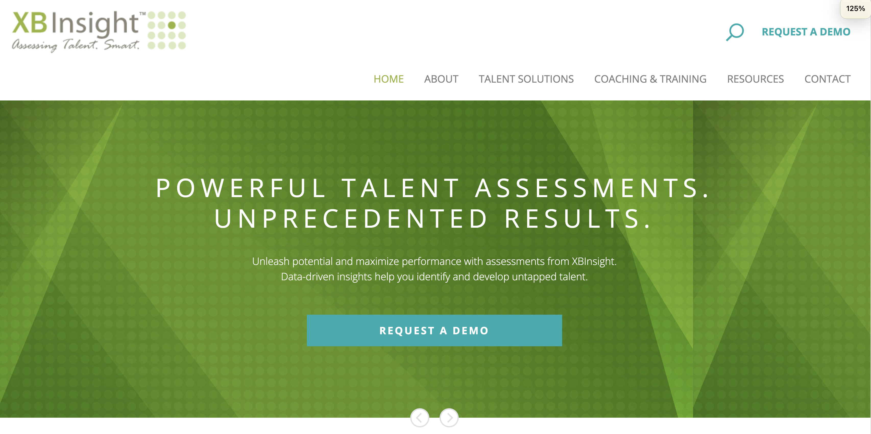 XBInsight Talent Assessments landing page