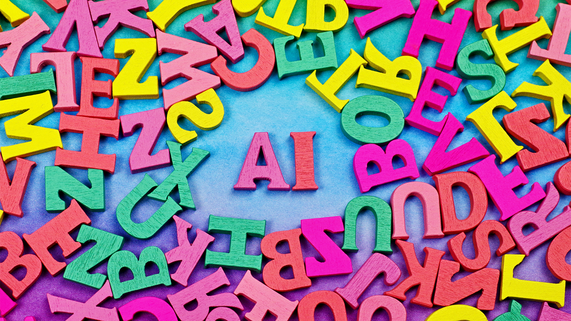 AI letters among scrambled letters