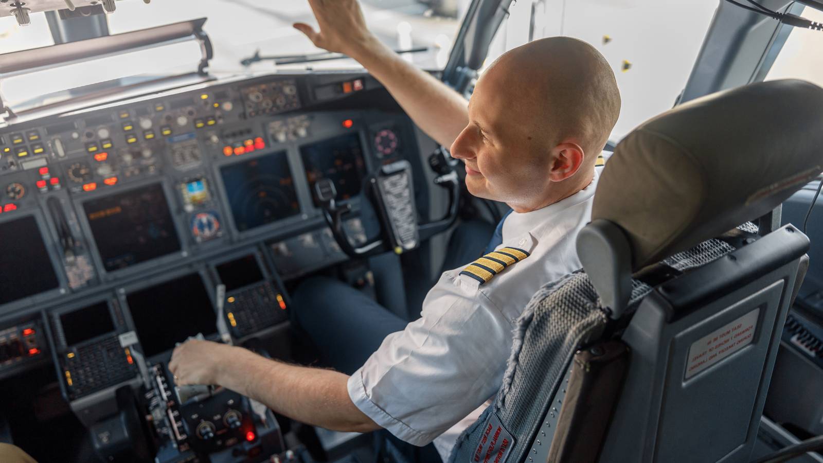 Pilot overseeing flight operations