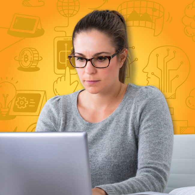 Teacher utilizing AI tools for classroom management